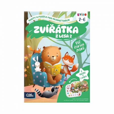ALBI Kvído - Zvířátka z lesa 2 - Karty a puzzle pro Mluvicí tablík 2
