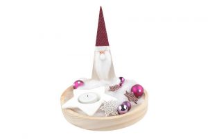 Vánoční dekorační set se skřítkem O 20 x 21 cm