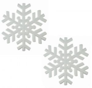 Vločka z polystyrenu ? 20 cm x 1,5 cm, 2 ks v sáčku