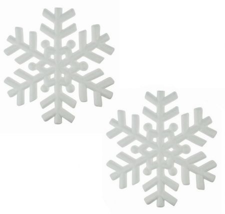 Vločka z polystyrenu ? 20 cm x 1,5 cm, 2 ks v sáčku