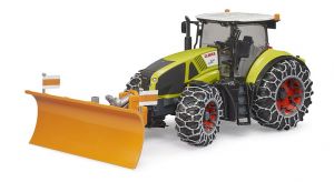 BRUDER 03018 (3018) Claas Axion 950 se sněhovými řetězy a radlicí