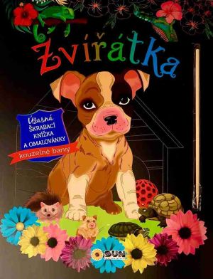 Zvířátka - úžasná škrábací knižka a omalovánky