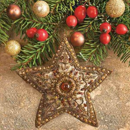 Ubrousky MAKI L (20ks) Baroque Star and Holly Berries
