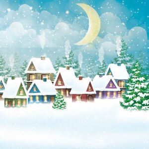 Ubrousky DAISY L (20ks) Snowy Village Scene