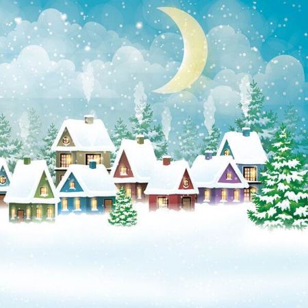 Ubrousky DAISY L (20ks) Snowy Village Scene