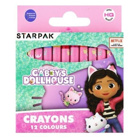 Voskové pastelky 12 barev Gabby’s Dollhouse