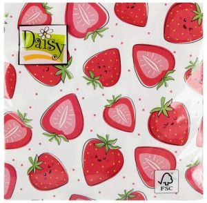 Ubrousky DAISY 33x33cm Jahody STRAWBERRY